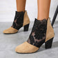 VelvetBloom™ - Tacones tobilleros de encaje chic