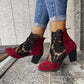 VelvetBloom™ - Tacones tobilleros de encaje chic